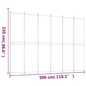 Διαχωριστικό Δωματίου με 6 Πάνελ Καφέ 300x220 εκ. από Ύφασμα