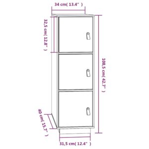 Ντουλάπι Ψηλό Λευκό 34 x 40 x 108