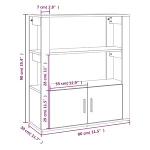 Ντουλάπι Καφέ Δρυς 80x30x90 εκ. από Επεξεργασμένο Ξύλο