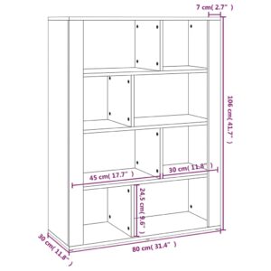 Ντουλάπι Γκρι Sonoma 80x30x106 εκ. από Επεξεργασμένο Ξύλο