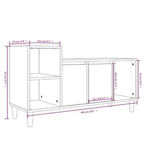 Έπιπλο Τηλεόρασης Γκρι Sonoma 100x35x55 εκ. από Επεξεργ. Ξύλο