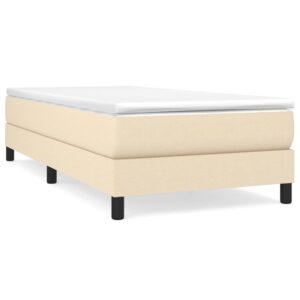 Πλαίσιο Κρεβατιού Boxspring Κρεμ 80 x 200 εκ. Υφασμάτινο