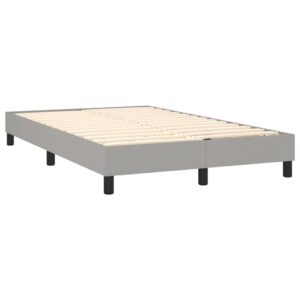 Πλαίσιο Κρεβατιού Boxspring Ανοιχτό Γκρι 120x200 εκ. Υφασμάτινο