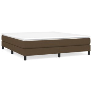 Πλαίσιο Κρεβατιού Boxspring Σκούρο Καφέ 180x200 εκ. Υφασμάτινο