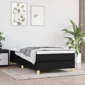 Πλαίσιο Κρεβατιού Boxspring Μαύρο 100 x 200 εκ. Υφασμάτινο