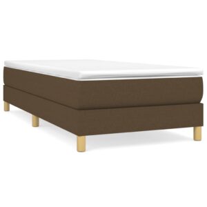 Πλαίσιο Κρεβατιού Boxspring Σκούρο Καφέ 100x200 εκ. Υφασμάτινο