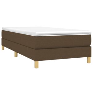 Πλαίσιο Κρεβατιού Boxspring Σκούρο Καφέ 100x200 εκ. Υφασμάτινο