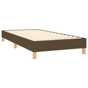 Πλαίσιο Κρεβατιού Boxspring Σκούρο Καφέ 100x200 εκ. Υφασμάτινο