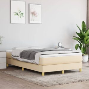 Πλαίσιο Κρεβατιού Boxspring Κρεμ 120x200 εκ. Υφασμάτινο