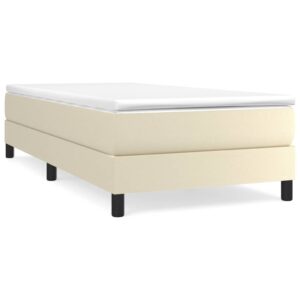 Πλαίσιο Κρεβατιού Boxspring Κρεμ 80 x 200 εκ. Συνθετικό Δέρμα