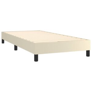 Πλαίσιο Κρεβατιού Boxspring Κρεμ 80 x 200 εκ. Συνθετικό Δέρμα