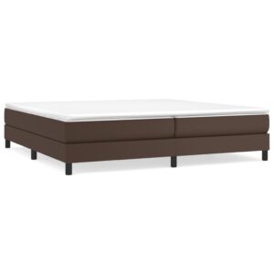 Πλαίσιο Κρεβατιού Boxspring Καφέ 200x200 εκ. Συνθετικό Δέρμα