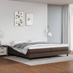 Πλαίσιο Κρεβατιού Boxspring Καφέ 200x200 εκ. Συνθετικό Δέρμα