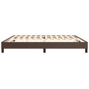 Πλαίσιο Κρεβατιού Boxspring Καφέ 200x200 εκ. Συνθετικό Δέρμα