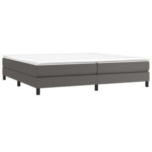 Πλαίσιο Κρεβατιού Boxspring Γκρι 200x200 εκ. Συνθετικό Δέρμα