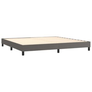 Πλαίσιο Κρεβατιού Boxspring Γκρι 200x200 εκ. Συνθετικό Δέρμα