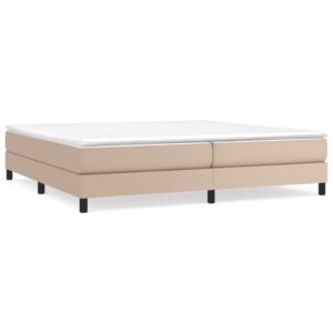 Πλαίσιο Κρεβατιού Boxspring Καπουτσίνο 200x200εκ. Συνθετ. Δέρμα