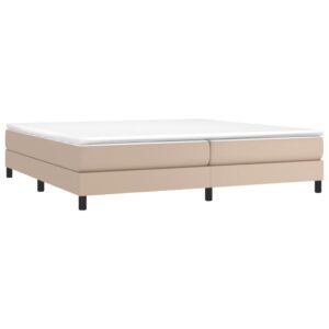 Πλαίσιο Κρεβατιού Boxspring Καπουτσίνο 200x200εκ. Συνθετ. Δέρμα