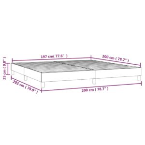 Πλαίσιο Κρεβατιού Boxspring Καπουτσίνο 200x200εκ. Συνθετ. Δέρμα