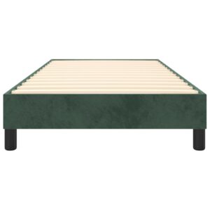 Πλαίσιο Κρεβατιού Boxspring Σκούρο Πράσινο 90x190 εκ Βελούδινο