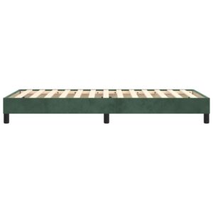 Πλαίσιο Κρεβατιού Boxspring Σκούρο Πράσινο 90x190 εκ Βελούδινο