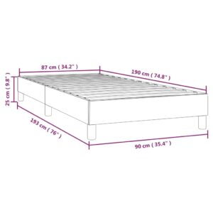 Πλαίσιο Κρεβατιού Boxspring Σκούρο Πράσινο 90x190 εκ Βελούδινο