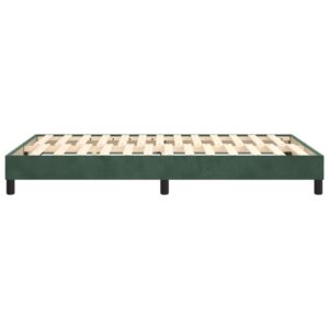 Πλαίσιο Κρεβατιού Boxspring Σκούρο Πράσινο 120x200 εκ Βελούδινο