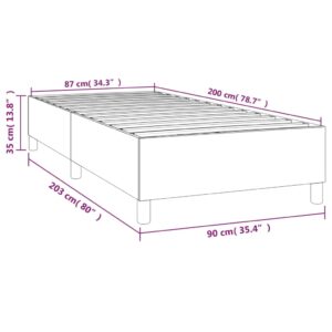 Πλαίσιο Κρεβατιού Boxspring Πράσινο 90 x 200 εκ. Υφασμάτινο