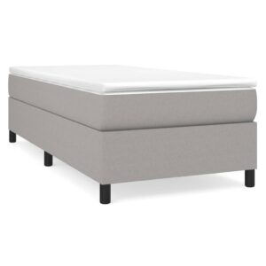 Πλαίσιο Κρεβατιού Boxspring Ανοιχτό Γκρι 100x200 εκ. Υφασμάτινο