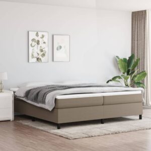 Πλαίσιο Κρεβατιού Boxspring Taupe 200x200 εκ. Υφασμάτινο