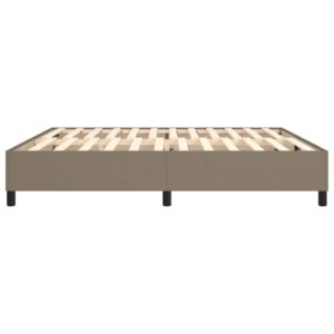 Πλαίσιο Κρεβατιού Boxspring Taupe 200x200 εκ. Υφασμάτινο