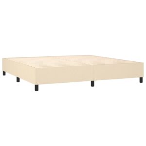 Πλαίσιο Κρεβατιού Boxspring Κρεμ 200x200 εκ. Υφασμάτινο