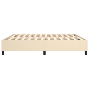 Πλαίσιο Κρεβατιού Boxspring Κρεμ 200x200 εκ. Υφασμάτινο