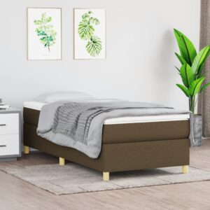 Πλαίσιο Κρεβατιού Boxspring Σκούρο Καφέ 80x200 εκ. Υφασμάτινο