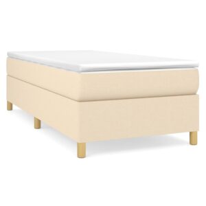 Πλαίσιο Κρεβατιού Boxspring Κρεμ 80 x 200 εκ. Υφασμάτινο