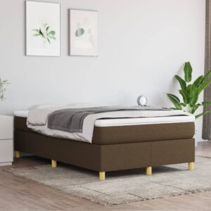 Πλαίσιο Κρεβατιού Boxspring Σκούρο Καφέ 120x200 εκ. Υφασμάτινο