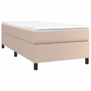 Πλαίσιο Κρεβατιού Boxspring Καπουτσίνο 90x190 εκ. Συνθετ. Δέρμα