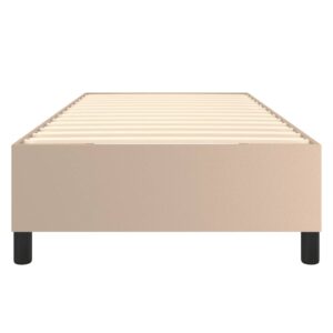 Πλαίσιο Κρεβατιού Boxspring Καπουτσίνο 90x190 εκ. Συνθετ. Δέρμα