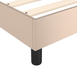 Πλαίσιο Κρεβατιού Boxspring Καπουτσίνο 90x190 εκ. Συνθετ. Δέρμα