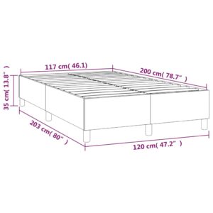 Πλαίσιο Κρεβατιού Boxspring Καπουτσίνο 120x200εκ. Συνθετ. Δέρμα