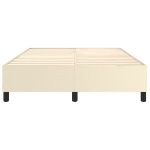 Πλαίσιο Κρεβατιού Boxspring Κρεμ 140x200 εκ. Συνθετικό Δέρμα