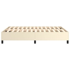 Πλαίσιο Κρεβατιού Boxspring Κρεμ 140x200 εκ. Συνθετικό Δέρμα