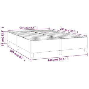 Πλαίσιο Κρεβατιού Boxspring Κρεμ 140x200 εκ. Συνθετικό Δέρμα