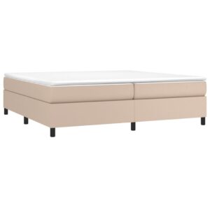 Πλαίσιο Κρεβατιού Boxspring Καπουτσίνο 200x200εκ. Συνθετ. Δέρμα