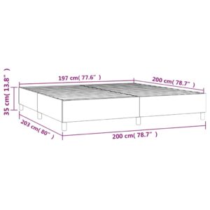 Πλαίσιο Κρεβατιού Boxspring Καπουτσίνο 200x200εκ. Συνθετ. Δέρμα