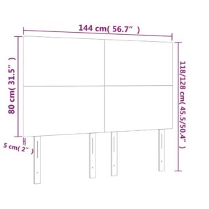 Κεφαλάρια Κρεβατιού 4 τεμ. Taupe 72x5x78/88 εκ. Υφασμάτινα