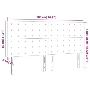 Κεφαλάρια Κρεβατιού 4 τεμ.Καφέ 90x5x78/88 εκ. Συνθετικό Δέρμα