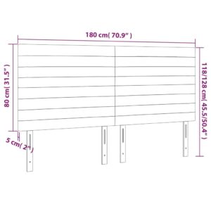 Κεφαλάρια Κρεβατιού 4 τεμ. Σκούρο Καφέ 90x5x78/88εκ. Υφασμάτινο