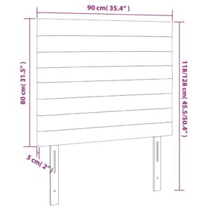 Κεφαλάρια Κρεβατιού 2 τεμ.Σκούρο Μπλε 90x5x78/88 εκ. Βελούδινο