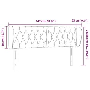 Κεφαλάρι με Πτερύγια Μπλε 147 x 23 x 78/88 εκ. Υφασμάτινο